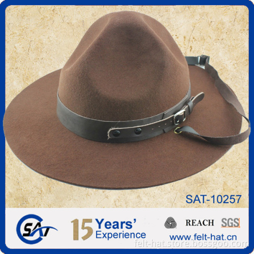 2015 new design large brim felt campaign hat